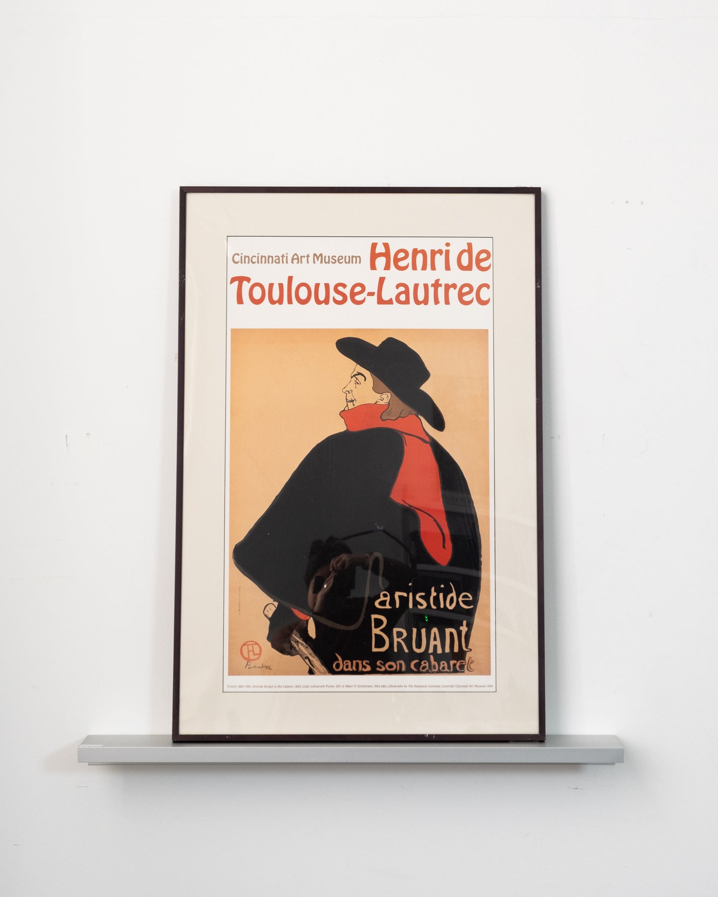 Vintage Henri Toulouse-Lautrec Cincinnati Art Museum Framed Exhibition Print