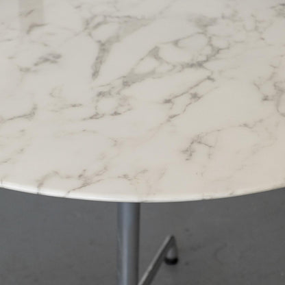 Eames Aluminum Base + Marble Round Top