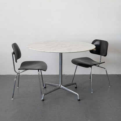 Eames Aluminum Base + Marble Round Top